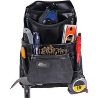 Sac robuste Phantom pour clous et outils, Cuir, 10 pochettes, Noir We Share Industrial Supply