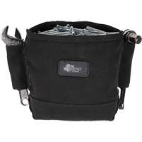 Sac Phantom pour &eacute;crous et boulons avec 2 manchons, Toile, 3 pochettes, Noir We Share Industrial Supply
