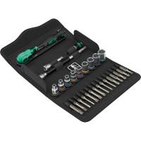 Jeu de cl&eacute; &agrave; cliquet SA 14 Zyklop Comfort avec levier dinversion, 28 Mcx, Prise de 1/4" We Share Industrial Supply