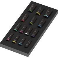 Insert en mousse pour jeu de douilles profondes Impaktor 1 Zyklop B, 15 Mcx, Chocs, Prise de 3/8", Profond We Share Industrial Supply