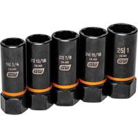 Jeu de douilles d'extraction Bolt Biter, 5 Mcx, Chocs, Prise de 1/2", Profond We Share Industrial Supply