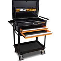 Chariot utilitaire, 2 tiroirs, 32-1/2" la x 42" h, Noir/Orange We Share Industrial Supply
