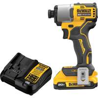 Ensemble de tournevis &agrave; chocs sans fil et sans balai, 1/4", 1700 lb-po Couple max., 20 V, Lithium-ion We Share Industrial Supply