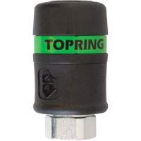 Raccord rapide TOPQUIK Ultraflo 7,8 mm, Composite en polyester, 3/8", NPT femelle, 174 PSI We Share Industrial Supply