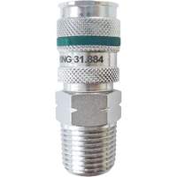 Raccord rapide QUIKSILVER Ultraflo 7,8 mm, Acier zingu&eacute;, 1/2", NPT m&acirc;le, 362 PSI We Share Industrial Supply