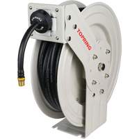 D&eacute;vidoir de tuyau &agrave; rappel automatique &agrave; bras simple de type L MAXREEL avec tuyau en caoutchouc, Air, 3/8" x 50', Tuyau simple, 250 PSI We Share Industrial Supply