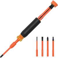 Tournevis isolant &agrave; embouts interchangeables 4-en-1 We Share Industrial Supply