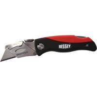 Folding Utility Knife, 2-3/8" Blade, Plastic/Cushion Handle We Share Industrial Supply