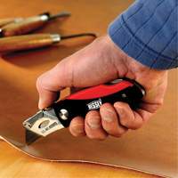 Folding Utility Knife, 2-3/8" Blade, Plastic/Cushion Handle We Share Industrial Supply