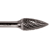 Double Cut Tapered Burr, SG-5, 1/2" Dia., 1/4" Shank, 1" Depth of Cut We Share Industrial Supply