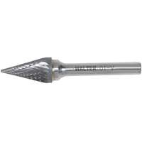 Double Cut Conical Carbide Burr, 1/2" Dia., 1/4" Shank, 7/8" Depth of Cut We Share Industrial Supply