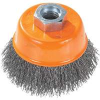 Brosse coupe avec soies m&eacute;talliques ondul&eacute;es et anneau We Share Industrial Supply