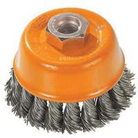 Brosse &agrave; fils nou&eacute;s torsad&eacute;s, 3" dia. x M10x1,25 arbre We Share Industrial Supply