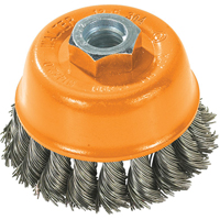 Brosse-boisseau, 3" dia. x 5/8"-11 arbre We Share Industrial Supply