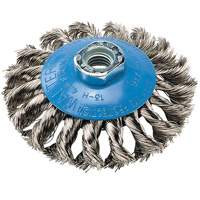 Brosse concave &agrave; fils nou&eacute;s, 6" dia. x 5/8"-11 arbre We Share Industrial Supply