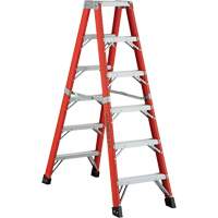 6600 AA Series Industrial Extra Heavy-Duty 2-Way Stepladders, Fibreglass, 375 lbs. Capacity, 4' We Share Industrial Supply