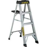 3400 Series Industrial Extra Heavy-Duty Step Ladder, 4', Aluminum, 300 lbs. Capacity, Type 1A We Share Industrial Supply