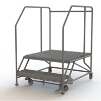 Plateforme de travail mobile, Acier, 2 Marches, 20" ha, 36" p, 36" Marche, Stri&eacute; We Share Industrial Supply