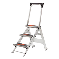Safety Stepladder with Bar & Tray, 2.2', Aluminum, 300 lbs. Capacity, Type 1A We Share Industrial Supply