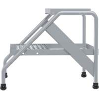 Aluminum Step Stand, 2 Step(s), 22-13/16" W x 24-9/16" L x 20" H, 500 lbs. Capacity We Share Industrial Supply