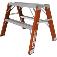 Escabeau chevalet &eacute;tabli Buildman, 2' ha x 33,5" la x 25,75" pr, Capacit&eacute; de 300 lb, Fibre de verre We Share Industrial Supply