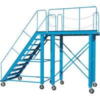 Snow Ladder, Steel, 10 Steps, 99" H, 85-1/2" D, 48" Step, Serrated We Share Industrial Supply