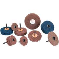 Standard Abrasives Buff & Blend Wheel, 3" Dia. x 1/4" W, 1/4" Arbor, Aluminum Oxide We Share Industrial Supply