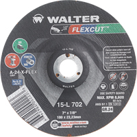 Flexcut Depressed Centre Grinding Wheels, 7", 24 Grit, Aluminum Oxide, 7/8", 8600 RPM, Type 29 We Share Industrial Supply