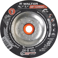 HP Combo Spin-On Combination Wheel, 4-1/2" x 1/8", 5/8"-11 Arbor, Type 27S We Share Industrial Supply