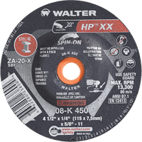 Double-X Depressed Centre Grinding Wheel, 4-1/2" x 1/4", 5/8"-11 Arbor, Type 27S We Share Industrial Supply