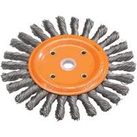Disque &agrave; fils nou&eacute;s torsad&eacute;s d'&eacute;tabli, Dia. 6", Fils 0,0118", Arbre 5/8", Acier We Share Industrial Supply