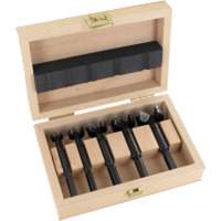 Trousses de m&egrave;ches Forstner Bormax dans un boîtier en bois, 5 morceaux, Acier &agrave; haute teneur en carbone We Share Industrial Supply