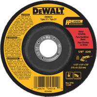 High Performance Metal Grinding Wheel, 4-1/2" x 1/4", 7/8" Arbor, Aluminum Oxide, Type 27 We Share Industrial Supply