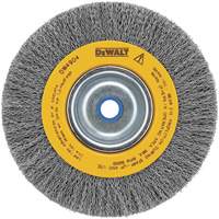 Brosse &agrave; fils torsad&eacute;s d&eacute;tabli, 6" dia., Fils 0,014", Arbre 5/8" - 1/2" We Share Industrial Supply