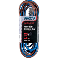 TPE-Rubber Extension Cord With Light Indicator, All-Weather, SJEOW, 14/3 AWG, 15 A, 25' We Share Industrial Supply