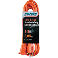 Extension Cord, Indoor/Outdoor, SJTW, 16/3 AWG, 13 A, 10' We Share Industrial Supply