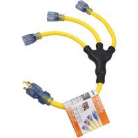 Generator Adaptors, Outdoor, STOW, 12/3 AWG, 30 A, 3 Outlet(s), 2' We Share Industrial Supply