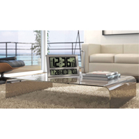 Jumbo Clock, Digital, Battery Operated, 16.5" W x 1.7" D x 11" H, Silver We Share Industrial Supply