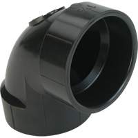 90° Closet Bend Elbow Fitting, Hub x Hub, Plastic, 4" x 3" We Share Industrial Supply