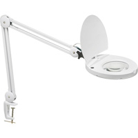 Lampe loupe DEL avec support en A, Dioptrie 3, Ampoule DEL, Bras de 47", Pinces serre-joints, Blanc We Share Industrial Supply