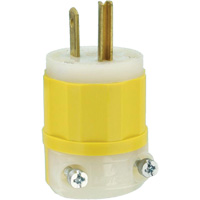 Prise &agrave; lame droite de calibre industriel, Nylon modifi&eacute; antichoc, 15 A, 125 V We Share Industrial Supply