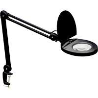 Lampe loupe ajustable, Dioptrie 5, Ampoule DEL, Bras de 47", Pinces serre-joints, Noir We Share Industrial Supply