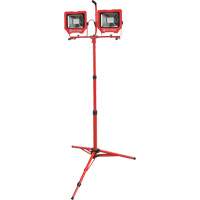 Twin Work Light with Tripod, LED, 72 W, 8000 Lumens, Aluminum Housing We Share Industrial Supply