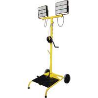 Chariot &agrave; lampe Beacon978 avec treuil, DEL, 150 W, 22500 lumens, Boîtier en Aluminium We Share Industrial Supply
