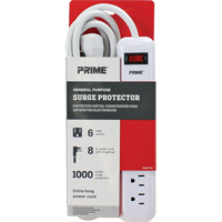 Surge Protector, 6 Outlets, 1000 J, 1875 W, 8' Cord We Share Industrial Supply