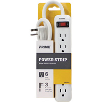 Power Strip, 6 Outlet(s), 3', 15 A, 1875 W, 125 V We Share Industrial Supply