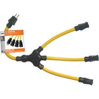 Adaptateur en W, Ext&eacute;rieur, STW, AWG 12/3, 15 A, 3 prise(s), 2' We Share Industrial Supply