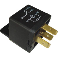 Mini relais unipolaire &agrave; une direction avec r&eacute;sistance, Prise, 40 A, 12 V We Share Industrial Supply
