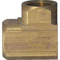 Raccord de tuyau extrud&eacute; en coude 90°, FPT, Laiton, 1/8" We Share Industrial Supply