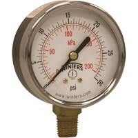 Manom&egrave;tre &eacute;conomique,  2-1/2", 0 - 30 psi, Fixation inf&eacute;rieure, Analogique We Share Industrial Supply